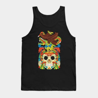 Aguila Calavera Prehispanica MexArt Tank Top